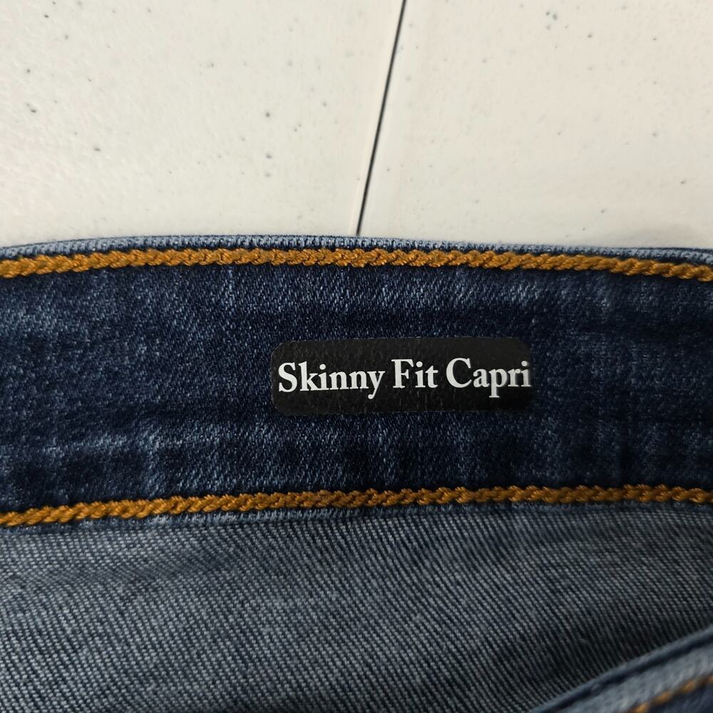 Judy Blue skinny‎ fit capri jeans 15/32 blue denim womens 6112 - Picture 9 of 11